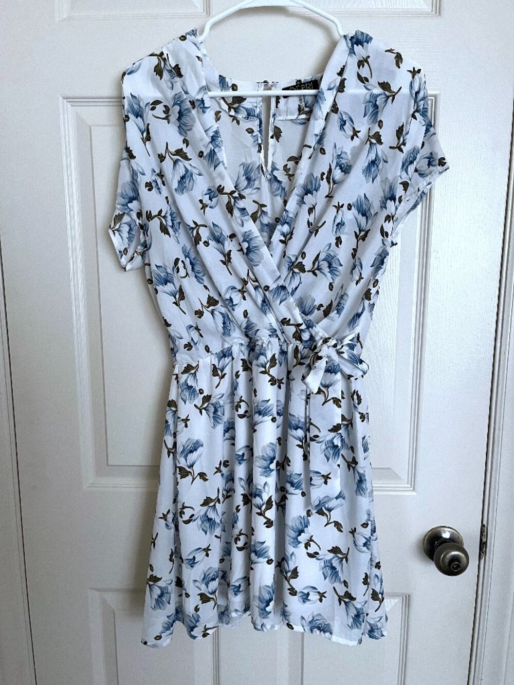 Depri Short Floral Mini Dress - White Size Small
